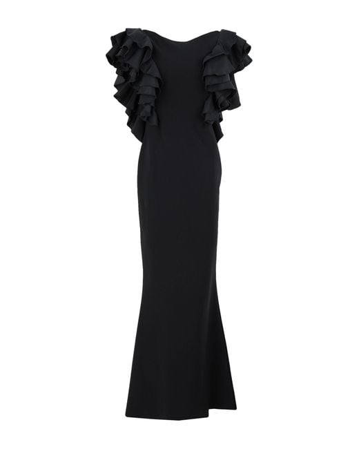 La Petite Robe Di Chiara Boni Satin Long Dress in Black - Lyst