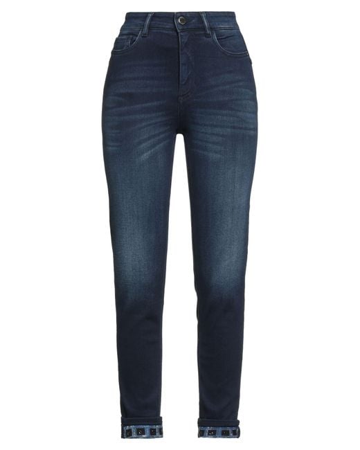 Angelo Marani Women's Blue Jeans Cotton, Polyester, Viscose, Elastane