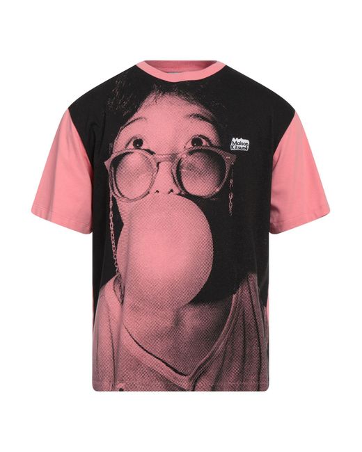 Maison Kitsuné Pink T-shirt for men