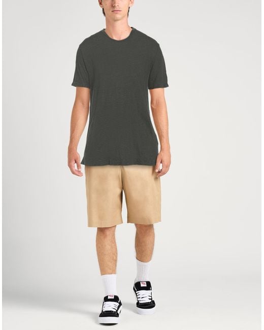 Boglioli Gray Military T-Shirt Linen for men