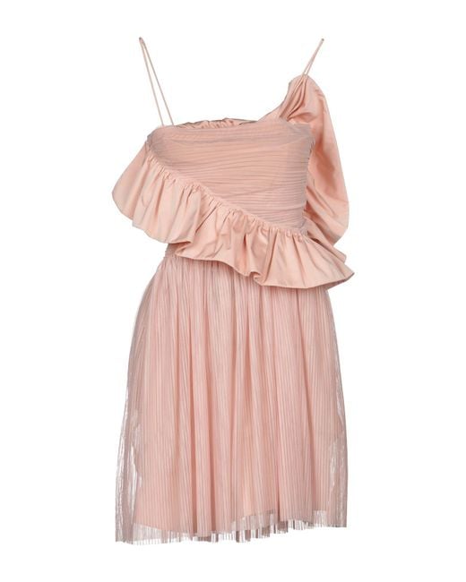 Pinko Tulle Short Dress in Pink - Lyst