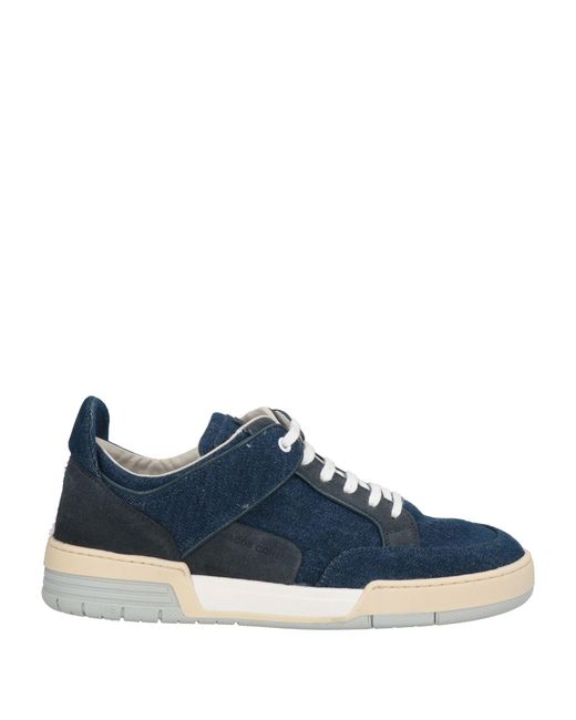 Jacob Cohen Blue Midnight Sneakers Leather, Polyamide, Cotton, Polyester for men