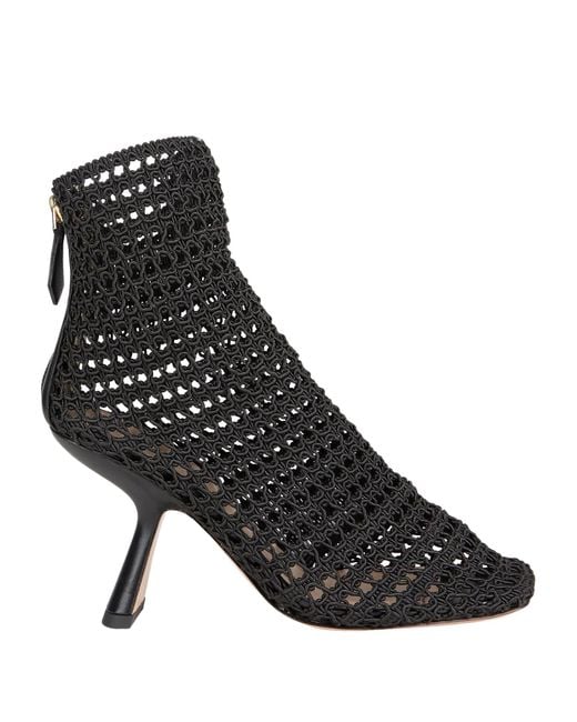 Nicholas Kirkwood Black Ankle Boots Textile Fibers