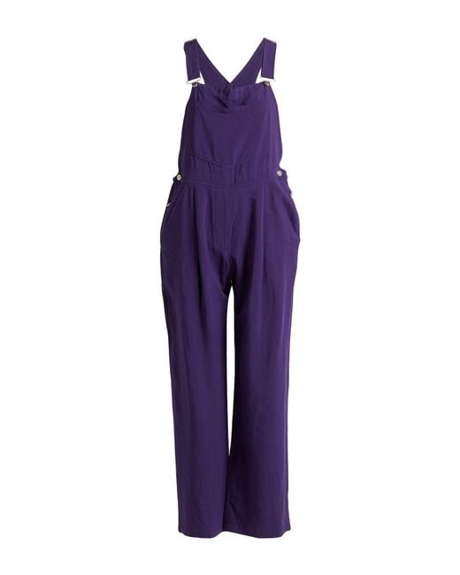 8pm Purple Overalls Viscose, Linen