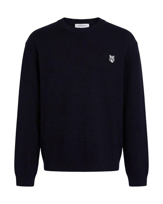 Maison Kitsuné Blue Sweater Wool for men