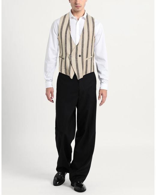 OVER/D White Tailored Vests for men