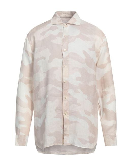 120% Lino White Shirt Linen for men