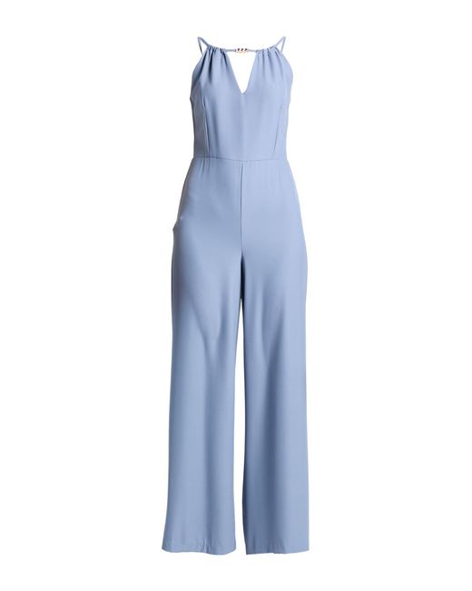 ViCOLO Blue Jumpsuit Polyester, Elastane