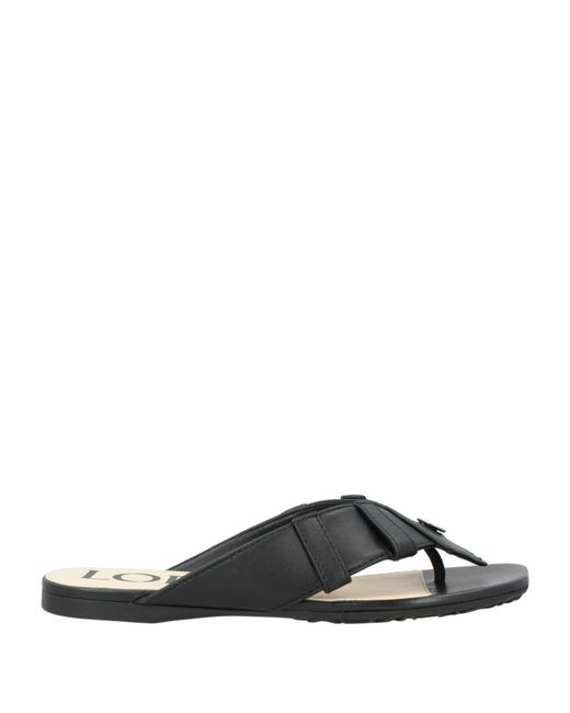 Loewe Black Thong Sandal