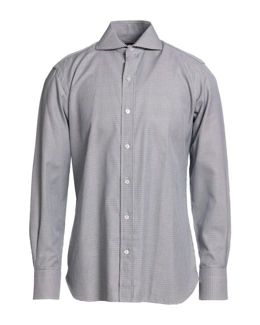 Tom Ford Gray Shirt Lyocell, Cotton for men