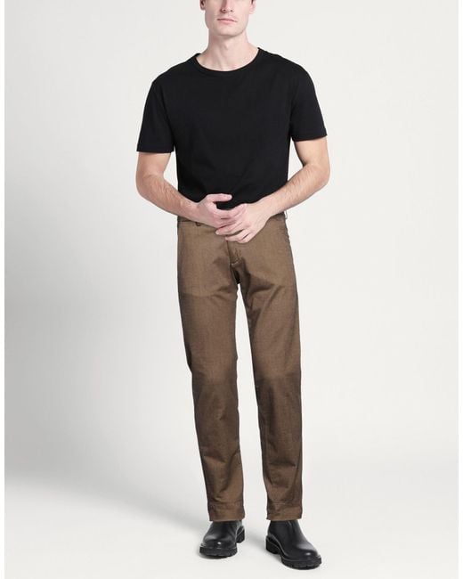 Briglia 1949 Brown Khaki Pants Cotton, Polyester, Viscose, Elastane for men