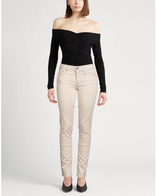 Liu Jo Natural Pants Cotton, Polyester, Elastane