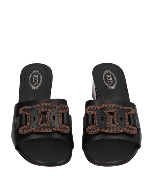 Tod's Black Sandals