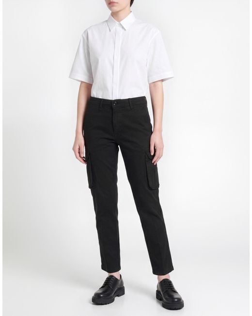 Liu Jo Black Pants Cotton, Elastane