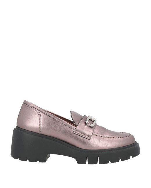 Unisa Gray Loafers Calfskin