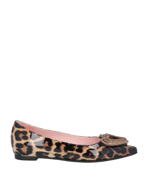 Ras Black Ballet Flats Leather