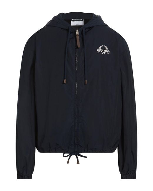 Moschino Blue Jacket Polyester, Cotton for men