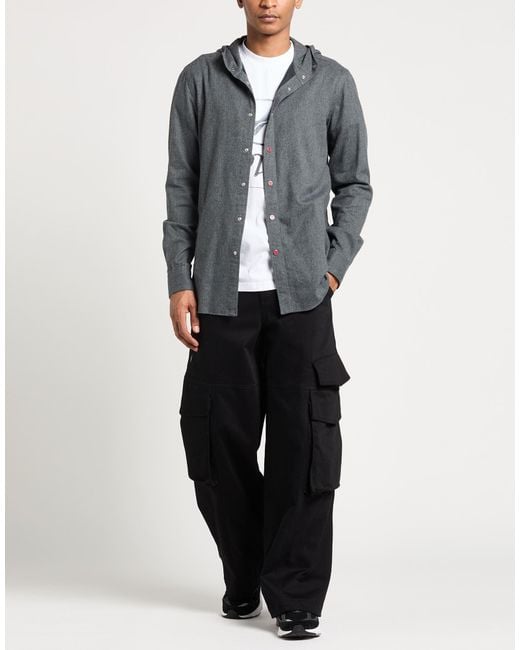 Kiton Gray Charcoal Jacket Cotton for men