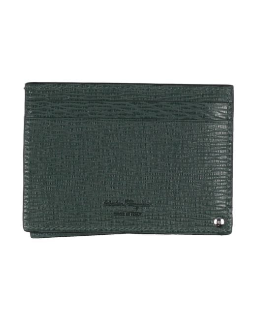 Ferragamo Green Dark Document Holder Calfskin for men