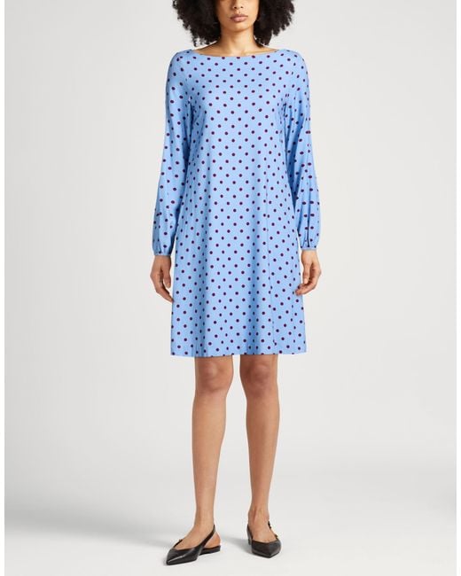 Caliban Blue Mini Dress Viscose, Elastane
