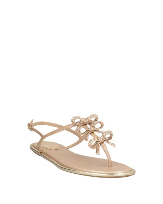 Rene Caovilla Natural Thong Sandals