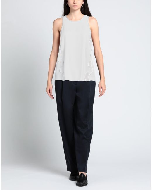 Emporio Armani White Top Acetate, Viscose, Polyester