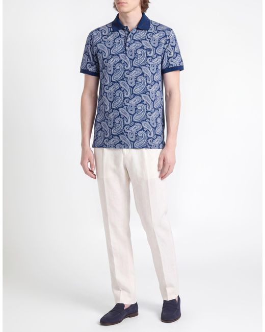 Polo Etro de hombre de color Blue