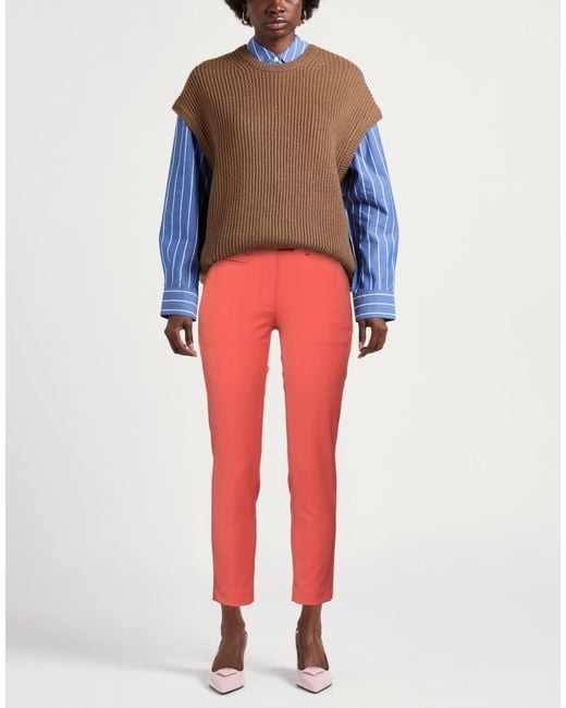Dondup Red Pants Polyamide, Cotton, Elastane
