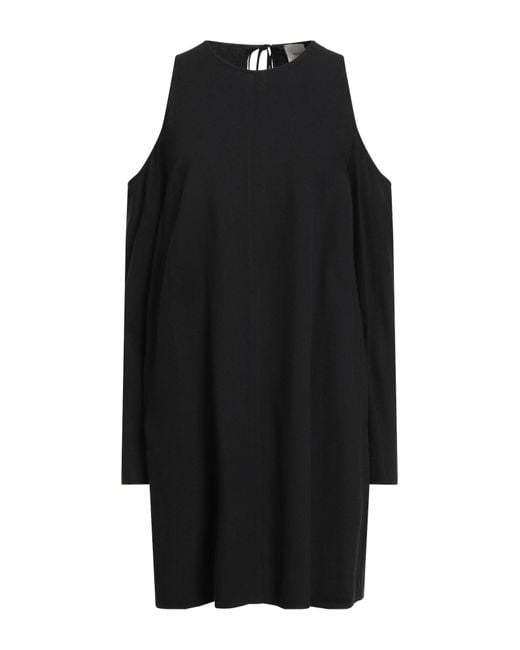 Alysi Black Crème Mini Dress Viscose, Cotton