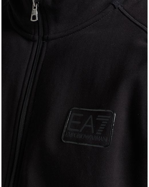 EA7 Black Tracksuit Cotton, Polyester for men