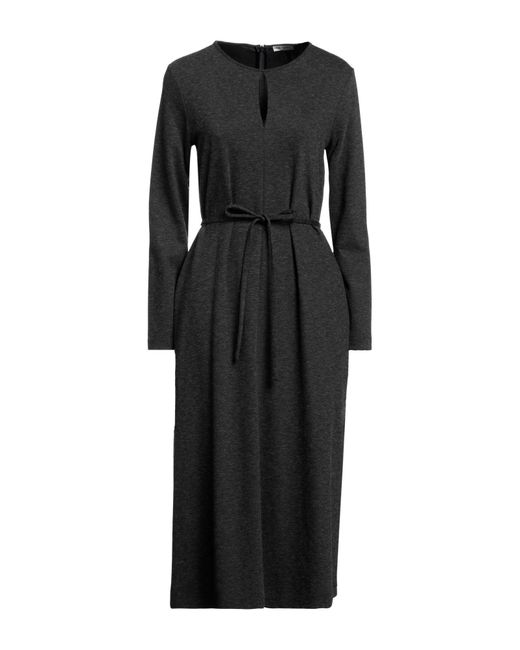 Cappellini By Peserico Black Midi Dress
