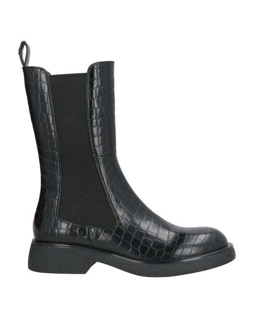 Tosca Blu Black Ankle Boots Textile Fibers