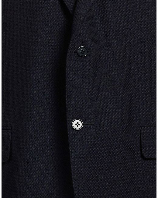 Canali Blue Blazer Wool, Elastane for men