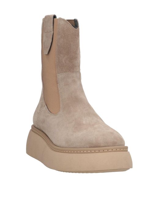 Janet & Janet Natural Ankle Boots Calfskin
