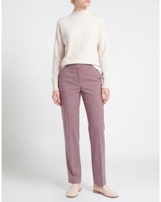 Moschino Purple Pants Polyester, Virgin Wool, Elastane