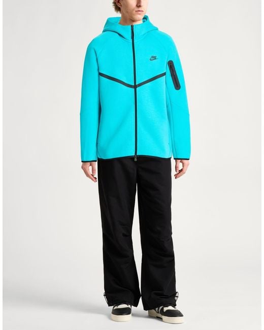 Nike Blue Sweatshirt Cotton, Recycled Polyester for men
