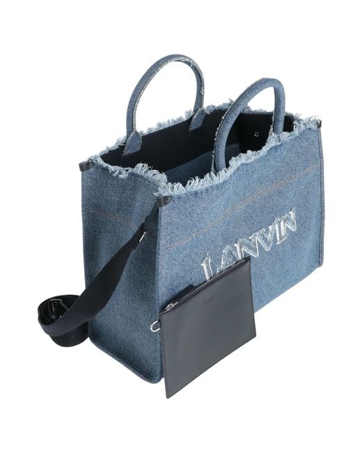 Lanvin Blue Handbag Textile Fibers