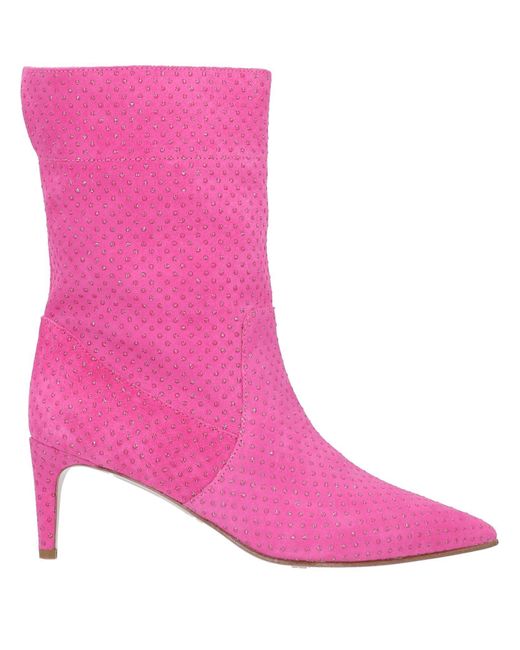 Red(v) Pink Ankle Boots