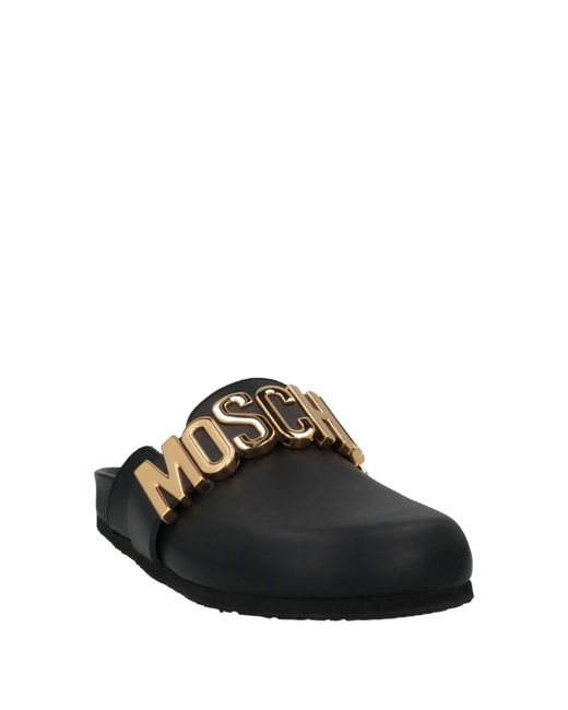 Moschino Black Mules & Clogs