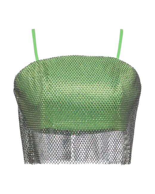 Tassos Mitropoulos Green Top Polyester, Polyamide, Elastane