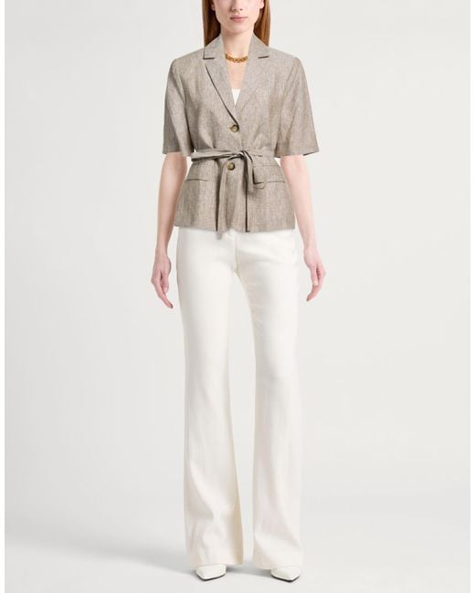 Kaos White Khaki Blazer Linen