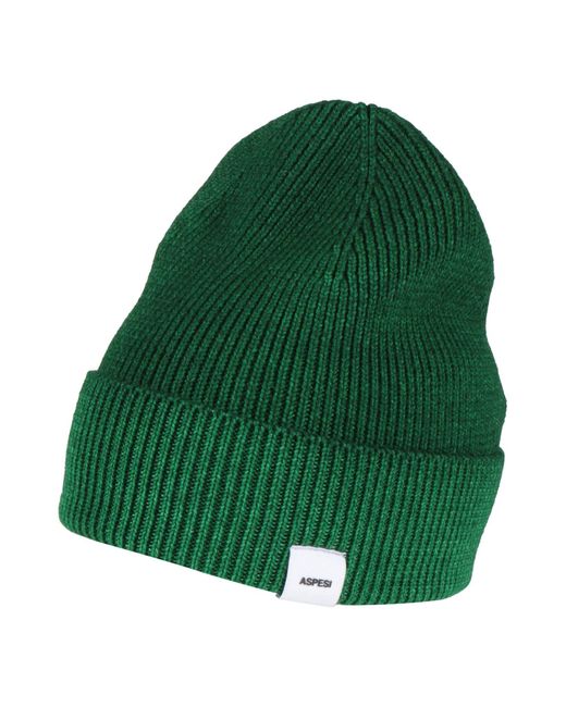 Aspesi Green Emerald Hat Wool for men