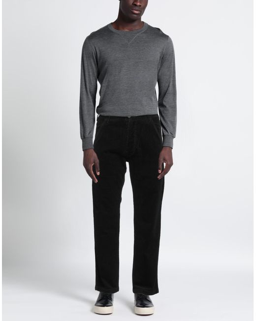 Armani Jeans Black Pants Cotton, Elastane for men