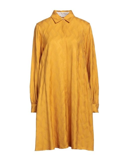 Le Sarte Pettegole Yellow Mini Dress
