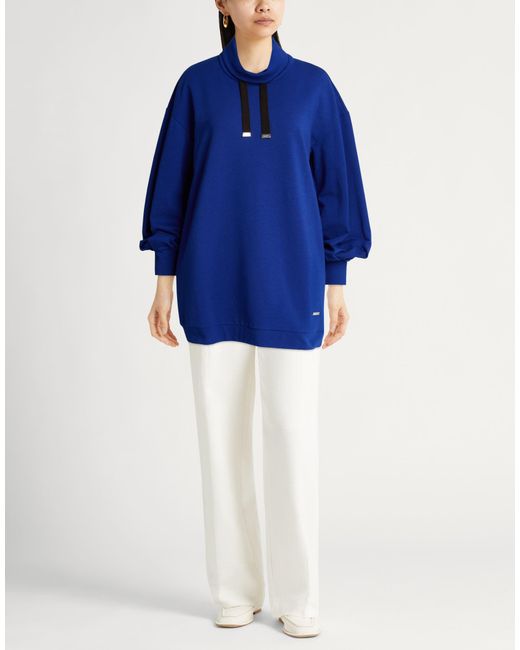 Moorer Blue Sweatshirt Cotton, Elastane