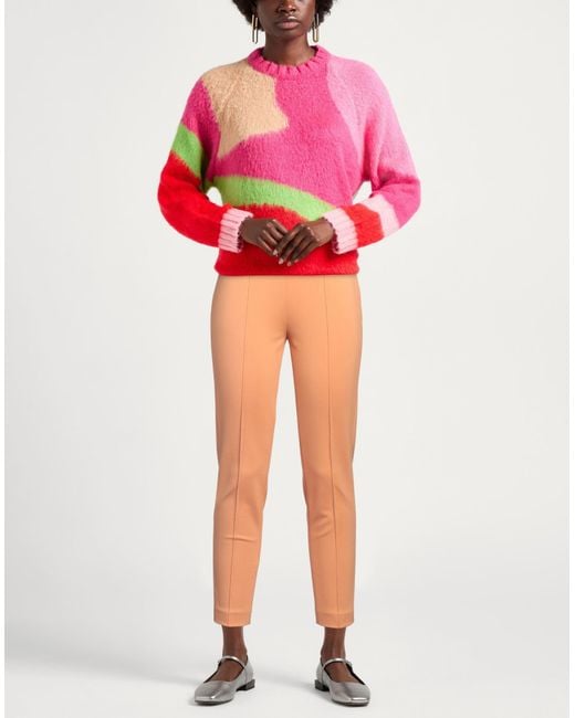 Lardini Orange Pants Viscose, Polyamide, Elastane