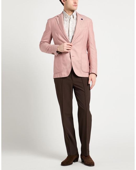 Lardini Pink Blazer Tencel, Wool for men