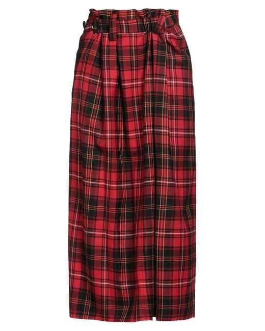 Y's Yohji Yamamoto Red Maxi Skirt