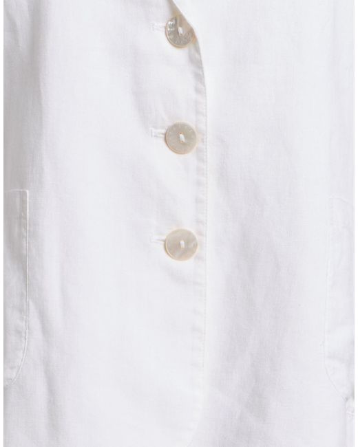 Fedeli White Blazer Linen