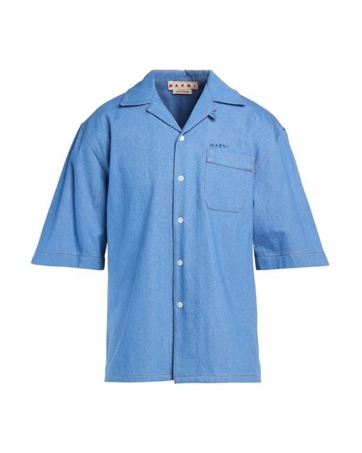 Marni Blue Denim Shirt for men